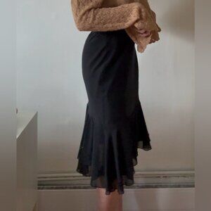 Vintage Lori Ann Montréal Ruffle Hem Skirt | Size 4 | Made in Canada